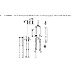 ROCKSHOX SID World Cup/RLC/XX/RL 29´´ 42 Offset Solo Air Carbon Taper CSU